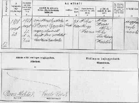 Rosos Gyula halotti ak kivonat (1)