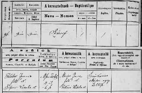 H�BOR J�zsef sz�l.ak 1873-08-09