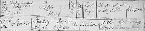 SONKOLY Vendel sz�l. ak 1836-03-25