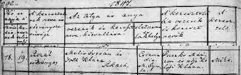 MELIS Roz�lia sz�l. ak 1847-07-18
