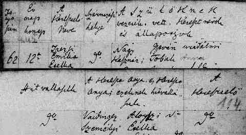 NAGY Tr�zsi Emilia Etelka sz�l. ak 1845-10-12