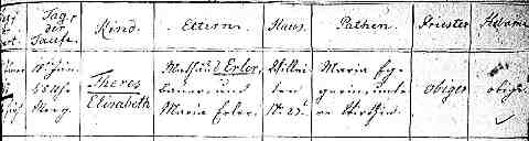 ERLER Theresia sz�l. ak. 1817-01-18