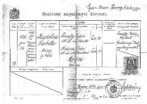 TIMAFFY Magdolna sz�l. ak. 1920-01-22_Moson