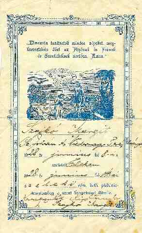 SZAJK� Margit keresztel�si igazol�s 1928-06-14_Elek.jpg