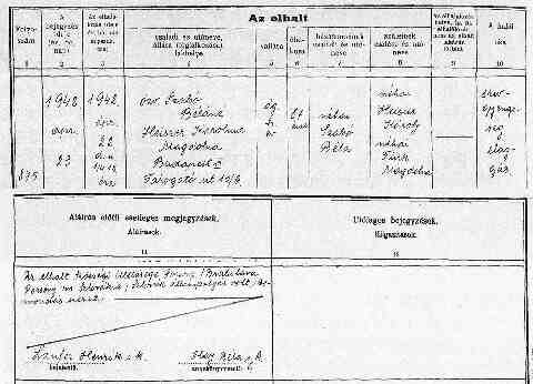 HEISZER Karolina Magdolna hal. ak 1942-04-22 Bpest XII