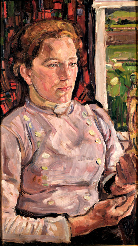 meine Grossmutter muetterlicherseits Anna Donner auf der Vorderseite des Gemaeldes von Oskar Kokoschka