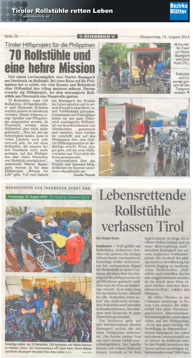 Tiroler Rollsthle retten Leben meinbezirk.at