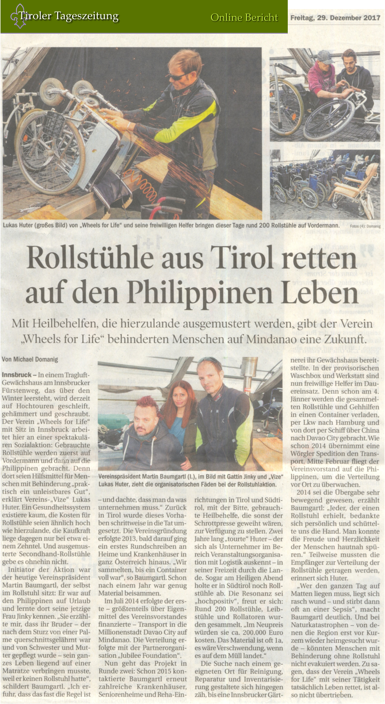 Online Bericht Tiroler Tageszeitung