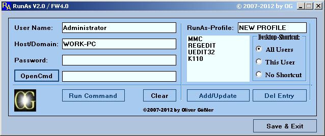Run As, Multiuser, Ausfueren als by Oliver Goessler