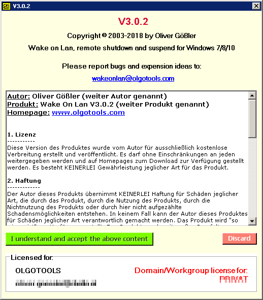 Wake on Lan,PC ueber das Netzwerk einschalten,ausschalten,rebooten,standby by Oliver Geossler