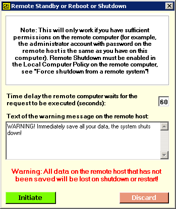 Wake on Lan,PC ueber das Netzwerk einschalten,ausschalten,rebooten,standby by Oliver Geossler