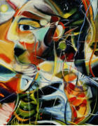GEGENGEN  1996, 40 x 60 cm �l auf Leinwand