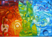 ZEITTR�UME  2008, 70 x 100 cm Acyl auf Leinwand