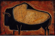 BISON  1989, 100 x 150 cm �l auf Leinwand