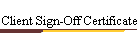 Client Sign-Off Certificate
