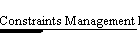 Constraints Management Log