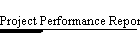 Project Performance Report