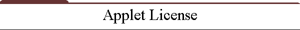Applet License