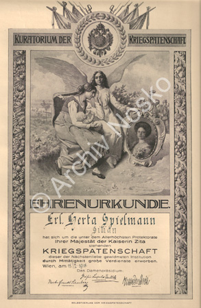Spielmann Herta - Ehrenurkunde